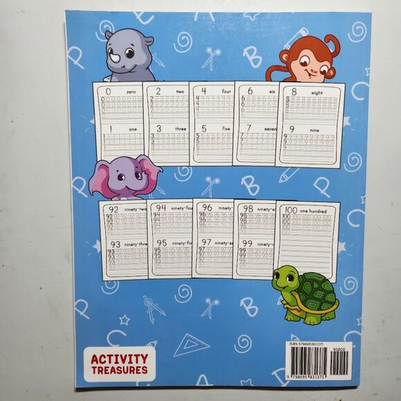 Tracing Numbers 1-100 For Kindergarten Workbook Activity Book Paperback Practice - Picture 2 of 12